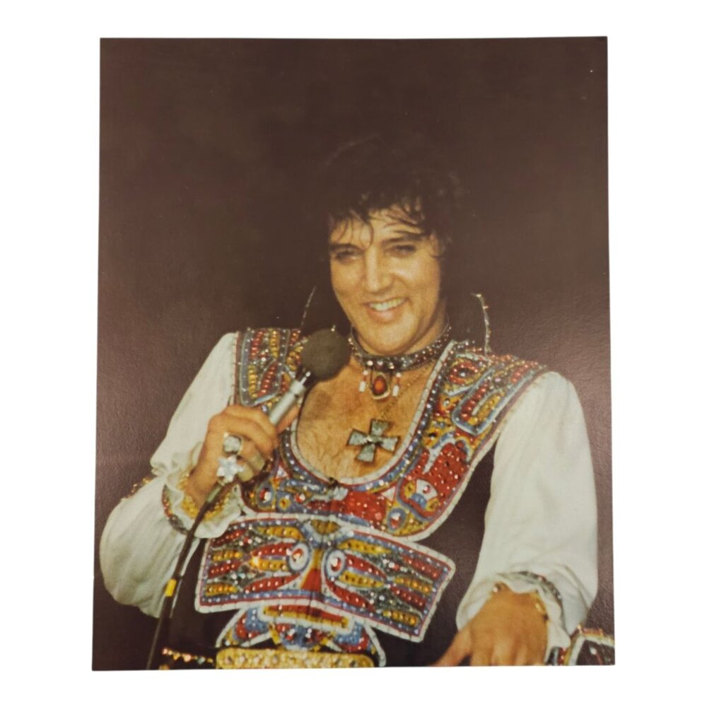 Elvis Presley Photo 1975 Asheville NC Gypsy Jumpsuit 8x10 W O Enterprises